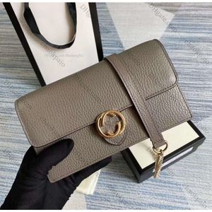 Verkaufsrabatt Hochwertige Designer-Ledertasche Damenhandtasche mit Box und Kette Mode Luxus