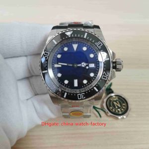 Orologio da uomo versione migliore CAL 3235 Movimento Orologi 44mm Sea-Dweller 126660 D-Blue 904L Lunetta in ceramica in acciaio Impermeabile meccanico 192y