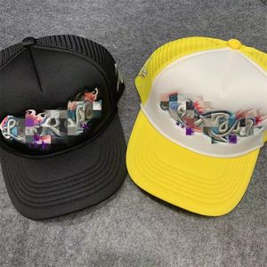 Nuovo cappello da baseball onda lettera ricamata curva moda viaggio maglia traspirante cappello hip hop da uomo graffiti camionista cappelloAA8S28