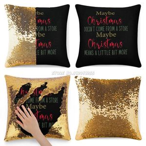 Pillow Case Maybe Doesn't Come From A Store Sequin Pillowcase Floor Quotes Doesnt Xmas Festive