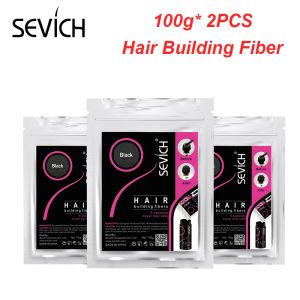 ケアSevich 2PCS/セット100g厚い毛繊維粉末補充バッグヘアロス製品ヘアビルディングファイバーUSAストックドロップシッピング