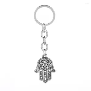 Keychains Muhammad Islam은 여성을 보호하는 여성을위한 파티마 열쇠 고리의 손을 보호합니다. 빈티지 중공 운운 체인 백 선물