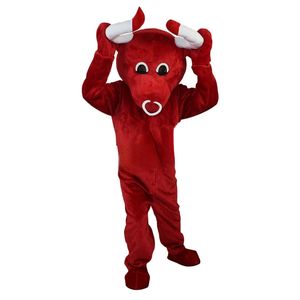 2024 super bonito touro mascote trajes halloween cão mascote personagem feriado cabeça fantasia festa traje adulto tamanho aniversário