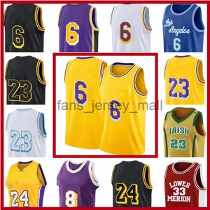 Space Jam 2 Tune Squad NCAA 6 LBJ 23 3 Anthony Los Bryant Davis Angeles Basketballtrikot James Lower Merion College Lebron genähtes Trikot s3