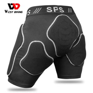 Shorts West Cykling snowboard shorts med skydd höft 3D vadderad cykelsport skidåkning knäskydd snowboard shorts sxl