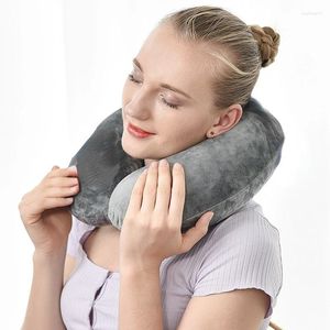 枕PVCズロックインフレータブルu -shaped office nap head rest air cushion cushionネックによる屋外旅行のために