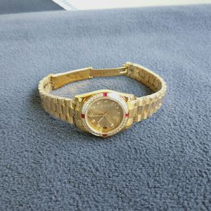 Zegarki damskie Sapphire Crystal Automatyczne mechaniczne 69178 Wysokiej jakości czerwono -złote diamentowe ramki dziewczyny zegarek 26mm281z