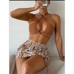 2023 NYA BIKINI SEXY MESH SAMTAGNING SOLID FÄRG SPART TREED BEACH SWIMSuit