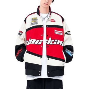 Jaqueta bomber de beisebol masculina Aelfric Eden com estampa varsity feminina Letterman Blackair Nascar Racer