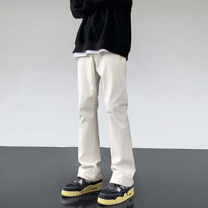 Spring Versatile Jeans, Men's Slim Fit Straight Leg, High-end Elastic Black Casual Long Pants for Students, Spring and Autumn Styles