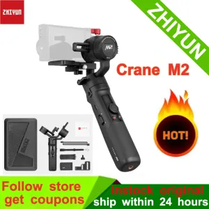 Heads Zhiyun Crane M2 GIMBALS FÖR SMARTPHONES TELEFON MIRRORLESS ACTION COMPACT CAMERAS NY ANVÄRD 500G Handhållen Stabilisator