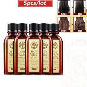 Treatments 5pcs 60ML Hair Care Moroccan Pure Argan Oil Hair Essential Oil for Dry Hair Types Multifunctional Hair Care for Woman