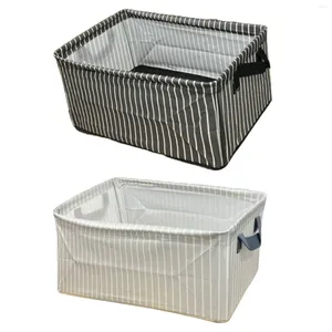 Laundry Bags Fabric Collapsible Storage Bins Rectangle Container Clothes Bin For Office Household Toys Shelves Closet