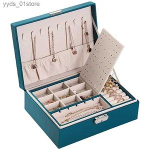 Jewelry Boxes Large Cacity Lockable High-grade Exquisite Household Necklace Earring Jewelry Storage Box L240323