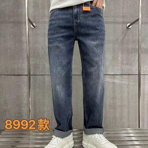 Jeans masculino, versão slim-fit micro span, boa elasticidade, versão fashion-8992