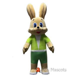 Maskot Kostümleri 2m Iatable Hare Kostüm Karakter Tavşanı Yetişkin Yürüyüş Yürüyüş Giyilebilir Tavşan Patlama Maskot Takımları Eğlenceler İçin