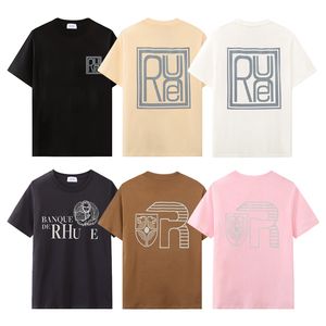 Mens Designer T-shirt Luxury Brand Rhu T Shirts Mens Womens Short Sleeve Tees Summer Shirts Hip Hop Streetwear Tops Shorts Clothing Clothes Olika färger-12