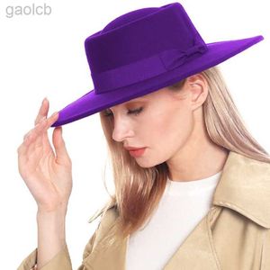 Breite Krempe Hüte Eimer Hüte Sombrero Raised Top Fedora Hut 2023 Neue Europäische und Amerikanische Fedora Hut Jazz Hut Herren Runde Zylinder Hut Neue Großhandel Sombrero 24323