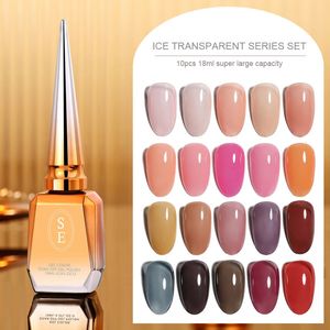 280 Cores Super 18ml 10 Pcs / Set Nail Gel Polonês Semi Permanente Luxo Qualidade Soak Off Verniz Laca Art Gel para Nail Salon 240321