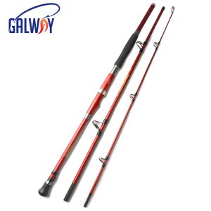 Stäbe Japan Guide 1,8 m 2,1 m 2,4 m Seemischboot Jigging Fishing Rod Carbon Faser 3 Abschnitte 100300 g Salzwasser Spinnstangenfischerei