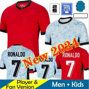 2024 Portugalia Ronaldo B.Fernandes koszulka piłkarska drużyna narodowa Euro Puchar Bruno Fernandes Joao Felix Ronaldo Bernardo Diogo J. Pepe Football Shirt Sock Pełne zestawy