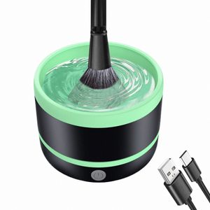 Portátil Usb Makeup Brush Cleaner Machine Silice Electric Cosmetic Brush Clean Dryer Tool Automático Wing Spinner Gadget t94L #