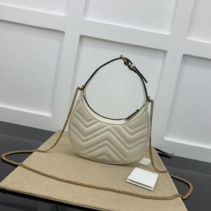 Crescent 7A Borsa da donna di marca superiore di alta qualità con tracolla a tracolla a mezza luna retrò Borsa a tracolla classica in pelle di moda MICHAEL KADAR Messenger Gift 699514