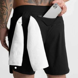 2024 Men Yoga Sports lululemenI Shorts Fifth Pants Outdoor Fiess Quick Drys Back Zipper Pocket Solid Color Casual Running Tops Quality Discount kg66