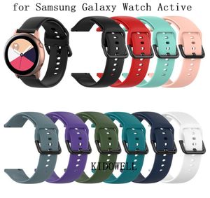 Pulseira de silicone de 20mm para samsung galaxy watch active r500 42mm gear s2 sport huami amazfit bip ticwatch 2 pulseira de substituição 2475414