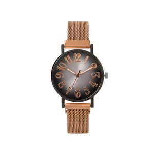 Watch Mesh Strap Minimalist Women's Quartz Hot Selling Digital Female Student Iron Absorption Leisure Watch