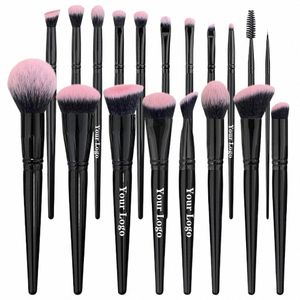 stampa Logo Pennelli per trucco Set 18 pezzi Profial Foundati Powder Eyeshadow Blush Strumento cosmetico 8 set all'ingrosso Cruelty Free 86ur #