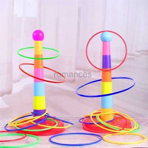 Sorting Nesting Stacking toys Childrens throwing circle game hoop stacking fun indoor and outdoor parent-child interaction preschool education gifts 24323
