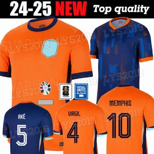 24 25 Paesi Bassi MEMPHIS Coppa dei Campioni 23 24 Maglia del club olandese DE JONG VIRGIL DUMFRIES BERGVIJN Maglia 2024 KLAASSEN BLIND DE LIGT maglia da calcio kit uomo bambino