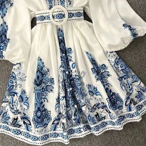 Vestido de grife para mulher luxo vestido vintage gentil moda todo algodão cintura solta versátil e confortável vestido de festa no pescoço casual manga longa superdizes grandes