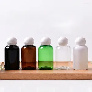 Storage Bottles 50pcs 50ml Mini Cosmetic Packaging Bottle With Circular Screw Cap El Shampoo Shower Gel