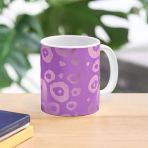 Canecas Roxo Círculo Padrão Caneca de Café Copos Conjuntos Café da Manhã Thermo para Carregar