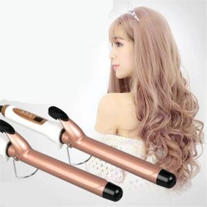 Ferri da stiro Nuovo Display LCD Bigodino di capelli Elettrico Ferro arricciacapelli in ceramica Riccioli a rullo Bacchetta Waver Strumenti per lo styling dei capelli Professionali