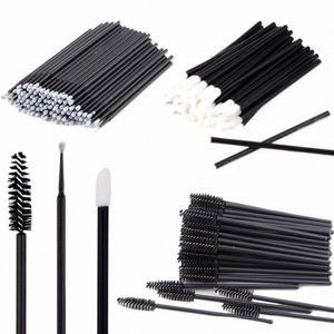 200pcs Microbrush Spoolie Disposable Eyel Brushes Cott Swab Mascara Wand Applicator Eyebrow Brush Eye Les Cosmetic Tools N5gw#