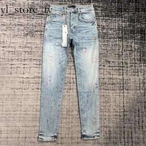 Jeans viola Designer Jeans da uomo Marchio di lusso di alta qualità Jeans viola Designer Vintage Street Fashion Pantaloni dritti Moto Casual Jeans viola Bambini 9292