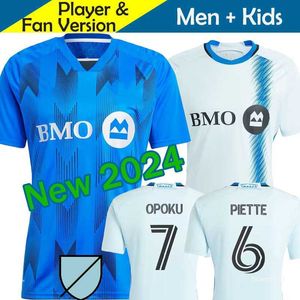 2023 2024 CF Montreal Maillot Futebol Jerseys Kids Kit Man 23/24 Camisas de Futebol Home Light Blue Royal Away Mens Uniforme WANYAMA BINKS PIETTE MILJEVIC DUKE QUIOTO