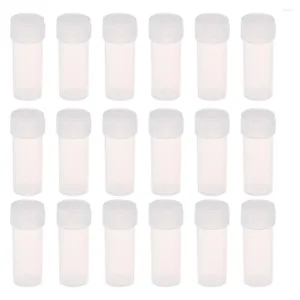 Storage Bottles 50 Pcs Vial Plastic With Screw Cap Sample Clear Terrarium Vials Refillable Containers Camping