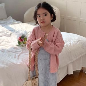 Jackets Girls Cardigan Wholesale Spring 2024 Korean Version Casual Sweater Jacket