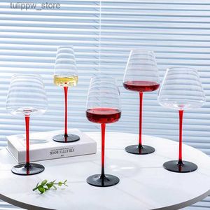 Vinglas med rött vinglas Höguppsättning Hem Coaster Crystal Bourgogne Champagne High Capacity Bar L240323