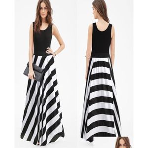 Runway Dresses New Black And White Stripes Summer Y Vest Maxi Dress Round Neck High Waist Irregar Skirt Nre03Y199Z254746150 Drop Deliv Otfrh