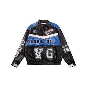 Vamtac Herren Varsity Vintage Letter Racer Jacke, übergroße Baseball-Bomberjacken, Unisex-Streetwear-Mäntel