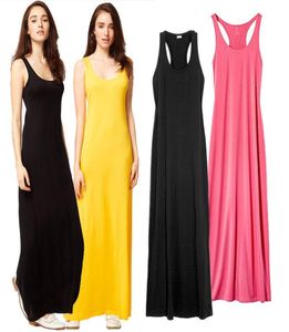SXL Summer Tank långa klänningar för kvinnor 2016 Ny bohemisk stil Modal ärmlös strandvästrem maxi klänning2737366