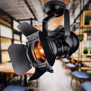 Luzes de teto E27 Track Light Loft Industrial Celling Ferro Spotlight Lâmpada Ferroviária Ângulo Ajustável para Loja de Roupas Café Direto