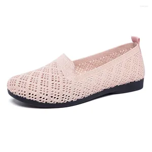 Casual Shoes Old Beijing Cloth Women's Summer Hollow Soft-soled Mom Fashionable Shallow Low-top Middle-aged And Elderly Single