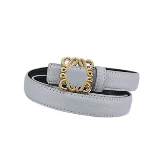 Leather man belt designer top quality accessories women belt thin ladies golden alloy smooth buckle Cintura Uomo leash summer casual fa0107 H4