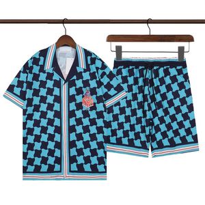 криминальная летняя мода Мужские спортивные костюмы Гавайские пляжные брюки комплект дизайнерских рубашек с принтом рубашки для отдыха мужские тонкие подходят совету директоров с коротким рукавом короткие пляжи57